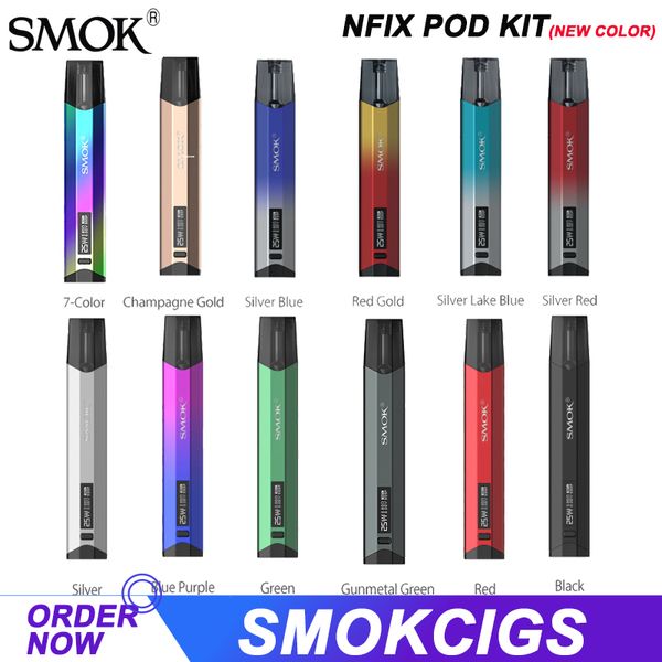 

SMOK NFIX POD Kit 25W Output 700mAh Built-in Battery OLED Display with 3ml Nfix Pod with DC 0.8ohm MTL Coil Authentic