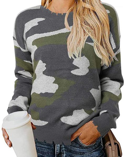 clothing women camouflage knits sweater fashion o neck long sleeve pullover new casual women autumn, White
clothing women camouflage knits sweater fashion o neck long sleeve pullover new casual women autumn, White