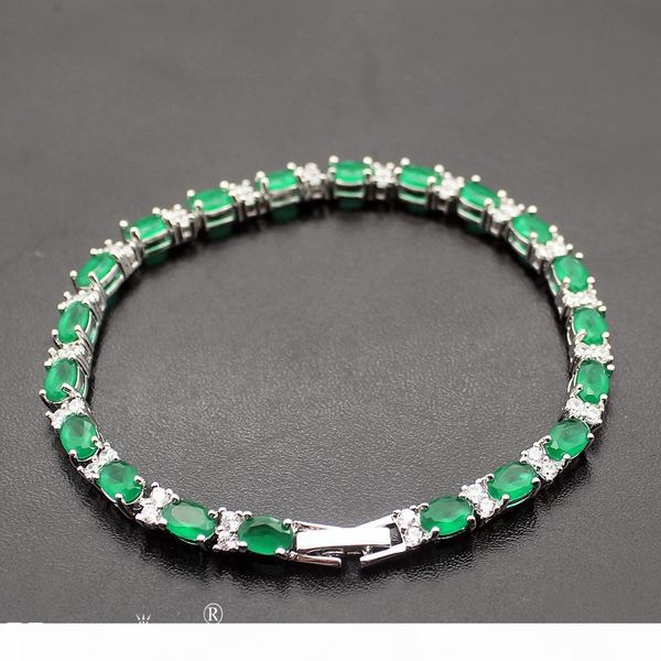 925 sterling silver links bracelet women jewelry natural blue sapphire cherry ruby green emerald white z gemstone charming prom gifts, Black
925 sterling silver links bracelet women jewelry natural blue sapphire cherry ruby green emerald white z gemstone charming prom gifts, Black