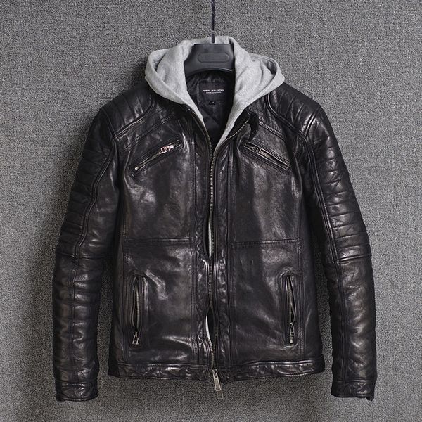 yrclassic motor biker genuine leather jacket.quality tanning sheepskin coat.vintage plus size jacket.fashion, Black
yrclassic motor biker genuine leather jacket.quality tanning sheepskin coat.vintage plus size jacket.fashion, Black