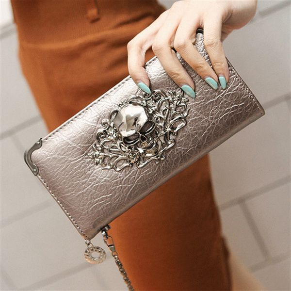 vintage skull ladies long handbag zipper wallet skeleton purse clutch card holder wallet carteira feminina pa678051, Red;black
vintage skull ladies long handbag zipper wallet skeleton purse clutch card holder wallet carteira feminina pa678051, Red;black
