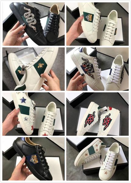 2020 ace повседневная обувь snake для mens женщин конструктора low top leather кроссовки ace bee stripes обуви прогулки спортивные тренажеры, Black
2020 ace повседневная обувь snake для mens женщин конструктора low top leather кроссовки ace bee stripes обуви прогулки спортивные тренажеры, Black