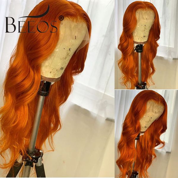 13*6 deep part lace front human hair wig body wave orange color human hair bleached knots peruvian remy hair, Black
13*6 deep part lace front human hair wig body wave orange color human hair bleached knots peruvian remy hair, Black