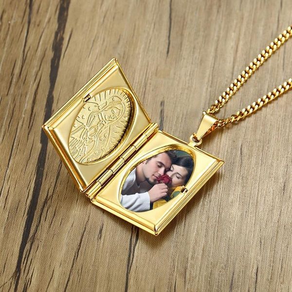 trendy p frame memory forever love necklace for women men new year gift gold tone stainless steel can be opened pendant, Silver
trendy p frame memory forever love necklace for women men new year gift gold tone stainless steel can be opened pendant, Silver