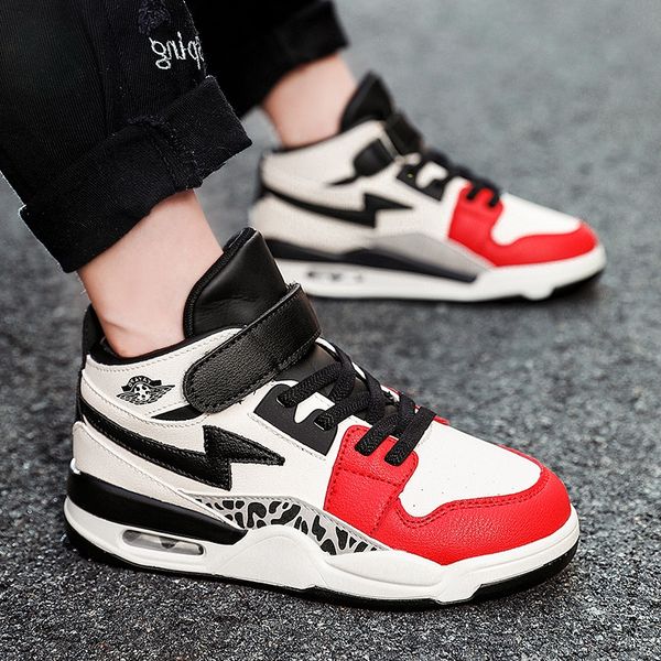 korean style men's sneakers high sports shoes student sneakers boy children's leather boots middle children's shoes, Black
korean style men's sneakers high sports shoes student sneakers boy children's leather boots middle children's shoes, Black