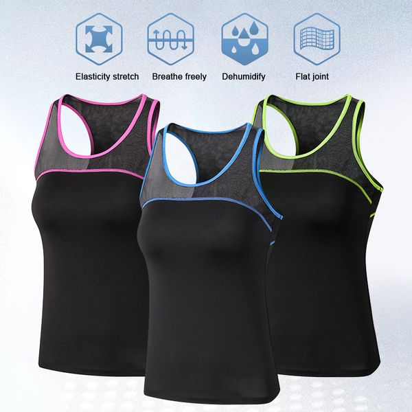 running jerseys women's yoga sports vest fitness morning run contrast color matching mesh breathable badminton leotard elastic quick dr, Black;blue
running jerseys women's yoga sports vest fitness morning run contrast color matching mesh breathable badminton leotard elastic quick dr, Black;blue