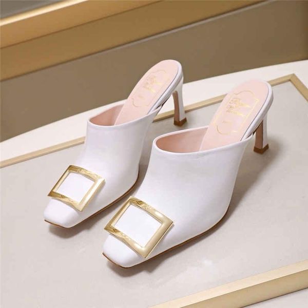 spring and summer new women s slippers calf leather high heels baotou half-toe sandals leather luxury designer shoes elegan, Red;white
spring and summer new women s slippers calf leather high heels baotou half-toe sandals leather luxury designer shoes elegan, Red;white