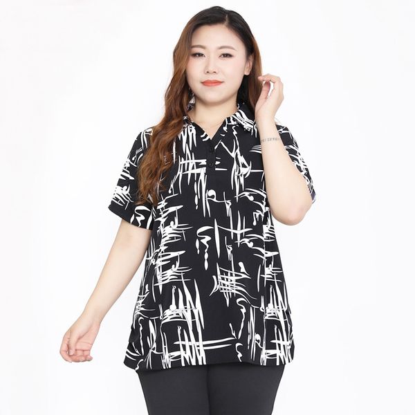 4xl to 10xl extra large size women's clothing print summer shirts women thin plus size blouses casual blusas mujer de moda, White
4xl to 10xl extra large size women's clothing print summer shirts women thin plus size blouses casual blusas mujer de moda, White