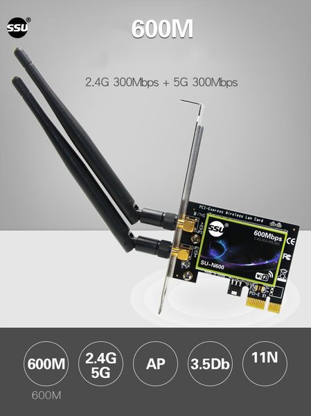 deskbuilt-in pci-e wireless network card dual frequency 300m wireless wifi network card 2.4g / 5g supports ap launch
deskbuilt-in pci-e wireless network card dual frequency 300m wireless wifi network card 2.4g / 5g supports ap launch