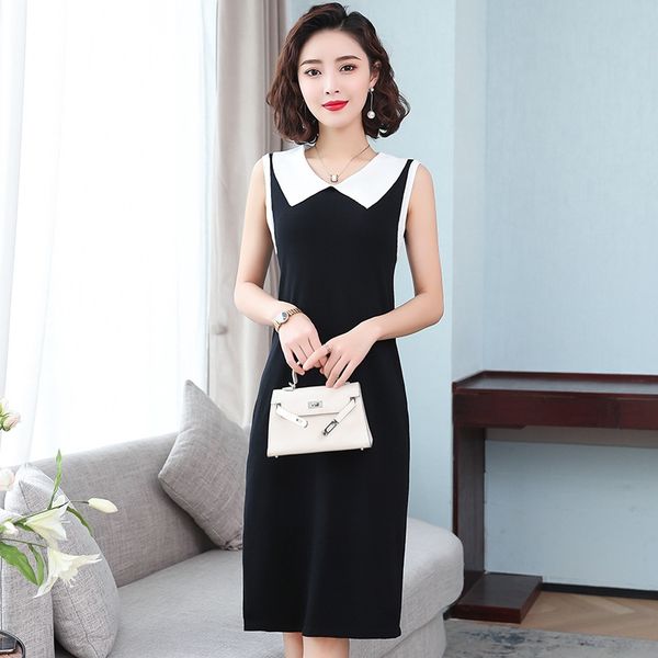 contrast color lapel sweater pullover for women 2020 new korean style loose slimming pullover dress sleeveless vest dress, Black;red
contrast color lapel sweater pullover for women 2020 new korean style loose slimming pullover dress sleeveless vest dress, Black;red