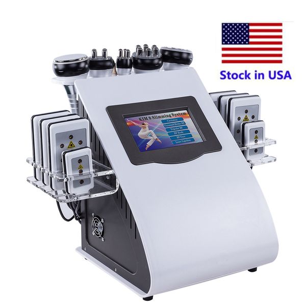 stock in usa weight loss slimming lipolaser cavitation 6 in 1 rf vacuum 40k cavitation body sculpting machine slimming machine