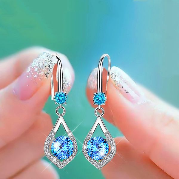 boho female blue water drop earrings cute round crystal dangle earrings for women charm zircon stone wedding, Silver
boho female blue water drop earrings cute round crystal dangle earrings for women charm zircon stone wedding, Silver
