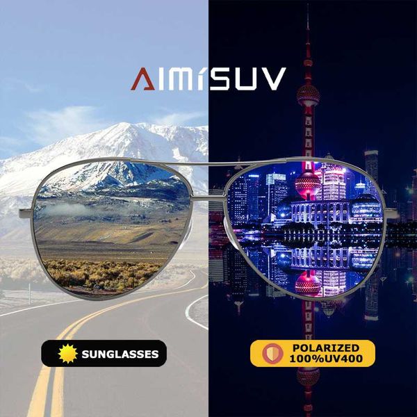 aimisuv pilot pchromic sunglasses men women polarized chameleon glasses driving anti-glare sun glasses zonnebril heren uv400, White;black
aimisuv pilot pchromic sunglasses men women polarized chameleon glasses driving anti-glare sun glasses zonnebril heren uv400, White;black