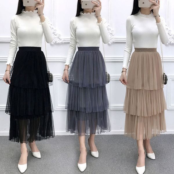 трехслойный слой плиссированные марли торт длинный торт skirtskirt высокой талии шикарный фея средней длины юбки 2019, Black
трехслойный слой плиссированные марли торт длинный торт skirtskirt высокой талии шикарный фея средней длины юбки 2019, Black