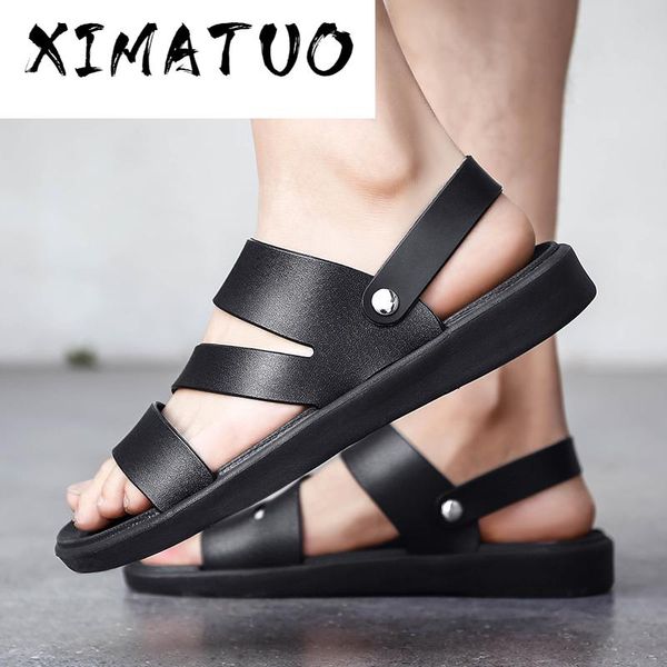 men shoes 2020 new summer leather flip flops men roman sneakers beach shoes brand casual comfortable sandals big size, Black
men shoes 2020 new summer leather flip flops men roman sneakers beach shoes brand casual comfortable sandals big size, Black