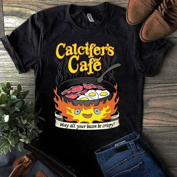 men's t-shirts calcifer cafe may all your bacon be crispy men t shirt cotton s 4xl, White;black
men's t-shirts calcifer cafe may all your bacon be crispy men t shirt cotton s 4xl, White;black