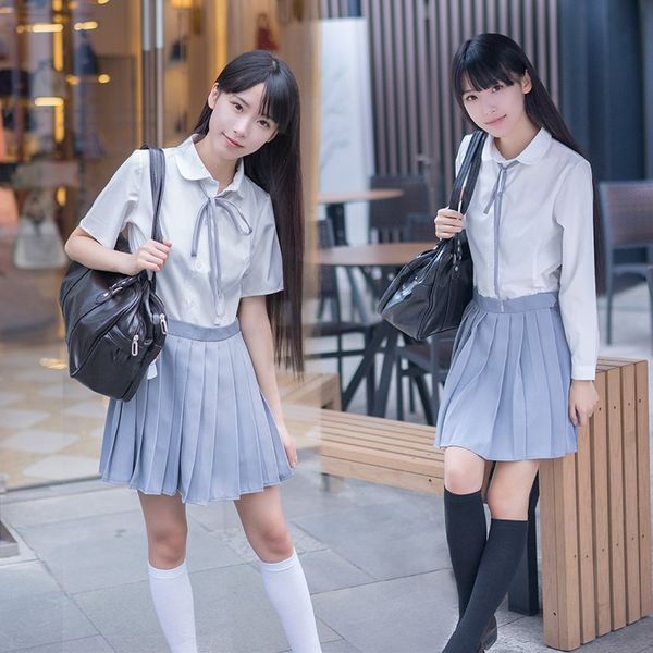 college wind female sailor suit japanese school uniforms jk uniforms class service long-sleeved pleated skirt student suit, White
college wind female sailor suit japanese school uniforms jk uniforms class service long-sleeved pleated skirt student suit, White