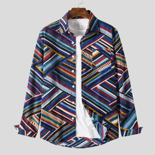 shirt men casual shirts for men splicing striped corduroy leisure retro long-sleeved shirt blouse streetwear chemise homme, White;black
shirt men casual shirts for men splicing striped corduroy leisure retro long-sleeved shirt blouse streetwear chemise homme, White;black