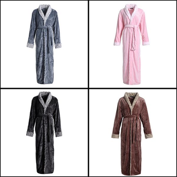 women's sleepwear add fat plus size nightgown female autumn and winter 2021 pajamas warm flannel bathrobe pijamas women nightwea, Black;red