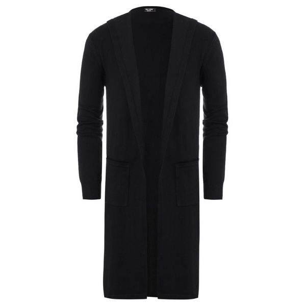 men knee length sweater cardigan pockets open front hooded knitwear solid color spring autumn coat new 2020 male long jumper, White;black
men knee length sweater cardigan pockets open front hooded knitwear solid color spring autumn coat new 2020 male long jumper, White;black