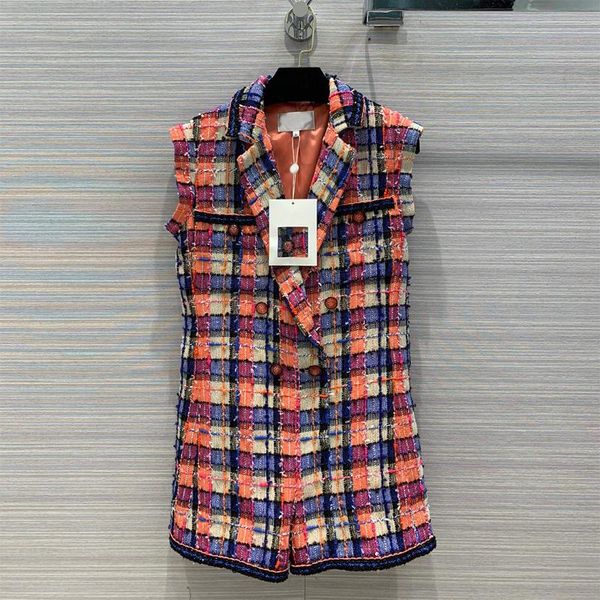 runway design playsuits women o-neck short sleeve colorful plaid tweed retro overall high-end double breasted vintage jumpsuit, Black;white
runway design playsuits women o-neck short sleeve colorful plaid tweed retro overall high-end double breasted vintage jumpsuit, Black;white