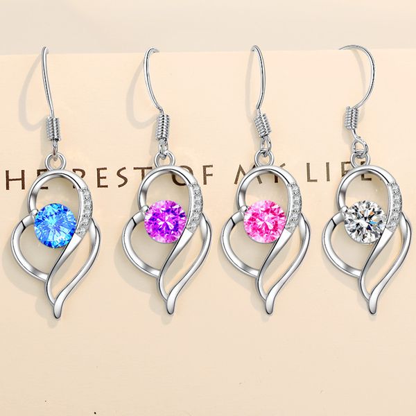 fashion women double hearts hook earrings for women white/ blue/pink/purple stone drop earrings jewelry lady girls accessories gifts, Silver
fashion women double hearts hook earrings for women white/ blue/pink/purple stone drop earrings jewelry lady girls accessories gifts, Silver