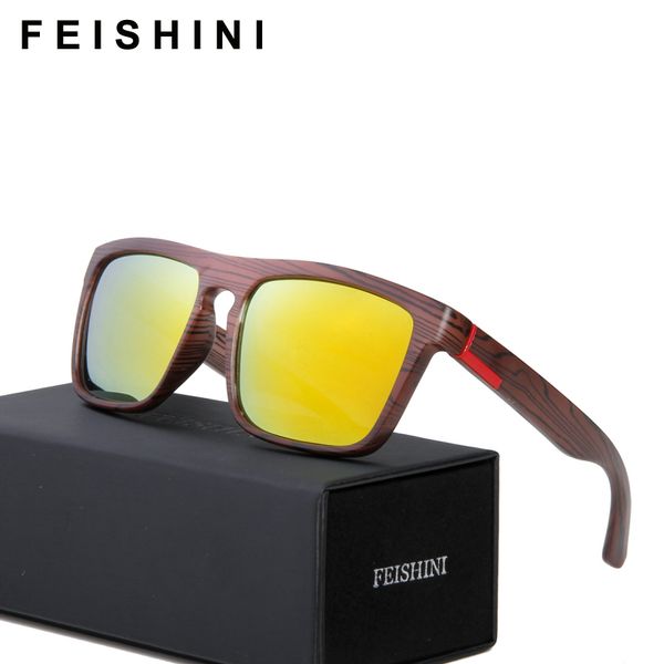 feishini comfortable gifts sun glasses for women drivers grain sense square imitation wood sunglasses men polarized uv400, White;black
feishini comfortable gifts sun glasses for women drivers grain sense square imitation wood sunglasses men polarized uv400, White;black