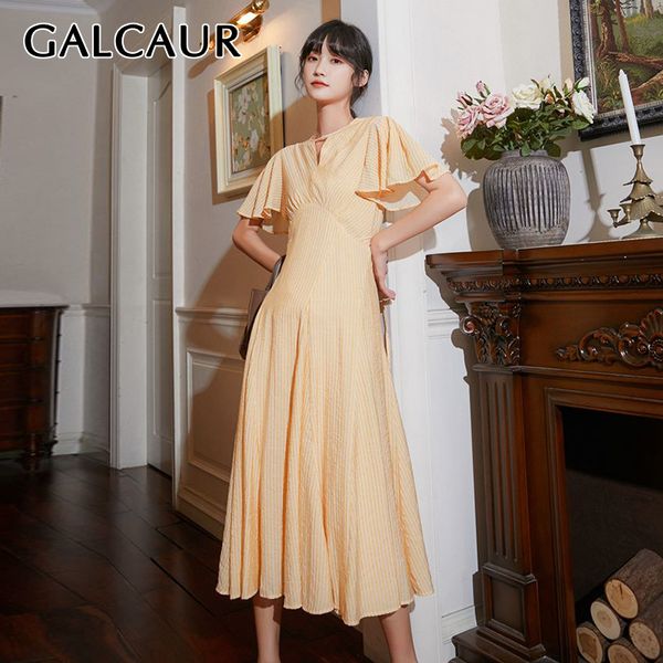 galcaur vintage patchwork striped dress for women v neck ruffle sleeve high waist elegant maxi dresses female 2020 summer new, Black;gray
galcaur vintage patchwork striped dress for women v neck ruffle sleeve high waist elegant maxi dresses female 2020 summer new, Black;gray