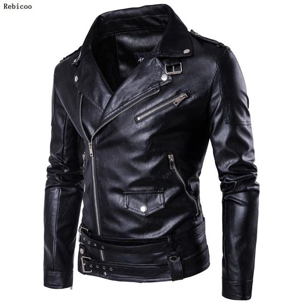 new design motorcycle bomber leather jacket men autumn turn-down collar slim fit male leather jacket coats plus size m-5xl, Black
new design motorcycle bomber leather jacket men autumn turn-down collar slim fit male leather jacket coats plus size m-5xl, Black