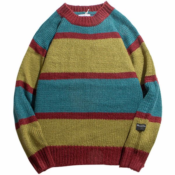 2020 mens hip hop streetwear pullover knitted sweater vintage retro striped sweater autumn winter pullover new cotton, White;black
2020 mens hip hop streetwear pullover knitted sweater vintage retro striped sweater autumn winter pullover new cotton, White;black