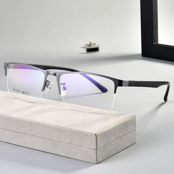 danyang ultra light myopia optical metal myopia glasses half frame men's business glasses frame big face, Silver
danyang ultra light myopia optical metal myopia glasses half frame men's business glasses frame big face, Silver