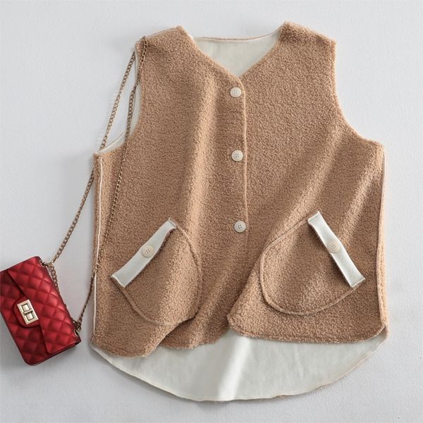 new korean style loose warm warm vest women's outer pocket irregular vest trendy, Black;white
new korean style loose warm warm vest women's outer pocket irregular vest trendy, Black;white