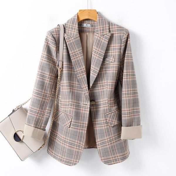 women's suits & blazers fashion 2021 casual size s-4xl blazer arrival green red black khaki plaid girl jacket coat, White;black
women's suits & blazers fashion 2021 casual size s-4xl blazer arrival green red black khaki plaid girl jacket coat, White;black