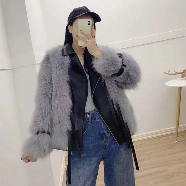 real fur coat women winter warm genuine fur coats long sleeve female thick casual jacket with genuine leather femme, Black
real fur coat women winter warm genuine fur coats long sleeve female thick casual jacket with genuine leather femme, Black