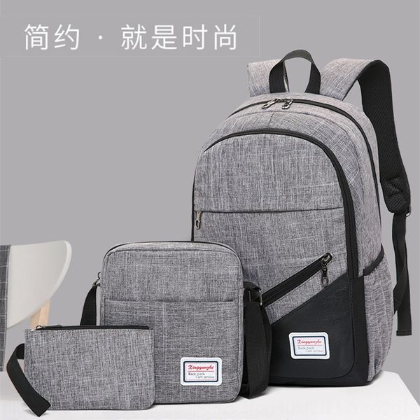 new nylon anti-tearing wo men's and women's value-added three-piece backpack bag korean solid color backpack, White
new nylon anti-tearing wo men's and women's value-added three-piece backpack bag korean solid color backpack, White