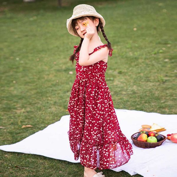 girl's dresses 4 8 10 12 year for girls dress floral strap ruffle chiffon kids party beach summer cute clothes, Red;yellow
girl's dresses 4 8 10 12 year for girls dress floral strap ruffle chiffon kids party beach summer cute clothes, Red;yellow