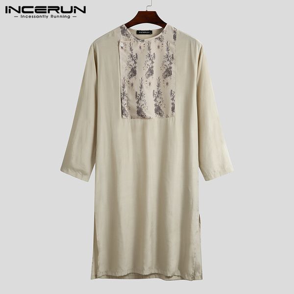 incerun islamic arabic kaftan men jubba thobe print patchwork long sleeve robes fashion middle east abaya muslim clothes s-5xl, Red
incerun islamic arabic kaftan men jubba thobe print patchwork long sleeve robes fashion middle east abaya muslim clothes s-5xl, Red
