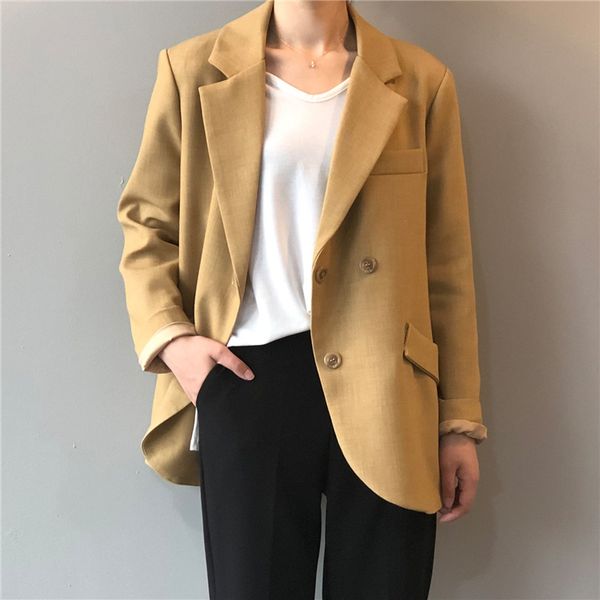 new 2020 autumn winter women's blazers oversize buttons pockets jackets notched vintage office lady wild, White;black
new 2020 autumn winter women's blazers oversize buttons pockets jackets notched vintage office lady wild, White;black