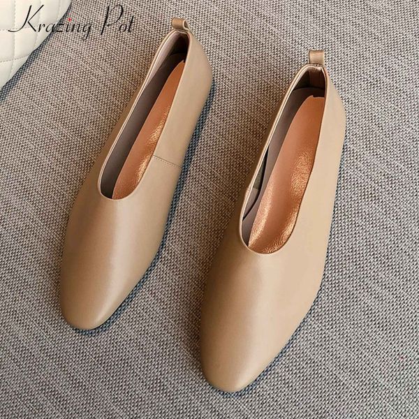 krazing pot korean popular genuine leather grandmother shoes simple style solid round toe women daily wear flat with shoes l02, Black
krazing pot korean popular genuine leather grandmother shoes simple style solid round toe women daily wear flat with shoes l02, Black