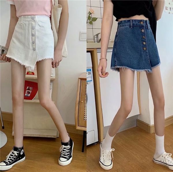 qarx0 2020 new large size fat mm summer clothing korean style high waist woolen denim short pants slimming a- line shorts and short skirt a, Blue
qarx0 2020 new large size fat mm summer clothing korean style high waist woolen denim short pants slimming a- line shorts and short skirt a, Blue