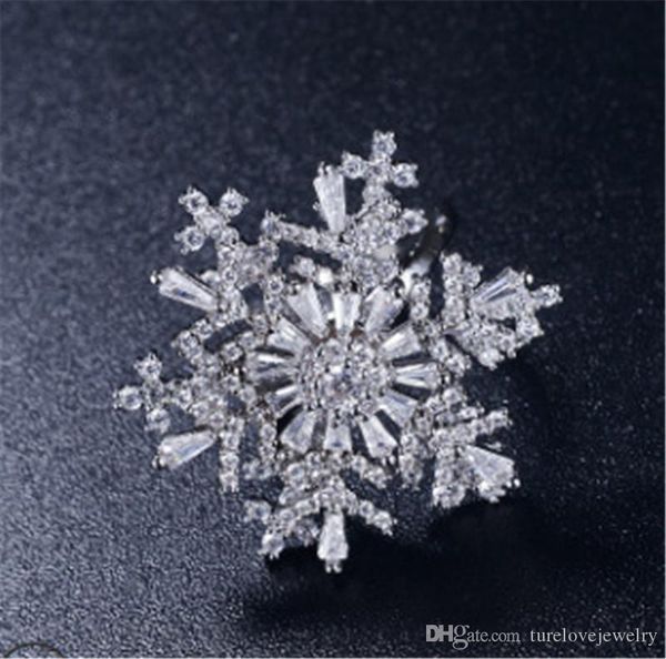 rotating double snowflake ring female flash diamond set zircon exaggerated brand personality hipster opening snow ring female, Silver
rotating double snowflake ring female flash diamond set zircon exaggerated brand personality hipster opening snow ring female, Silver