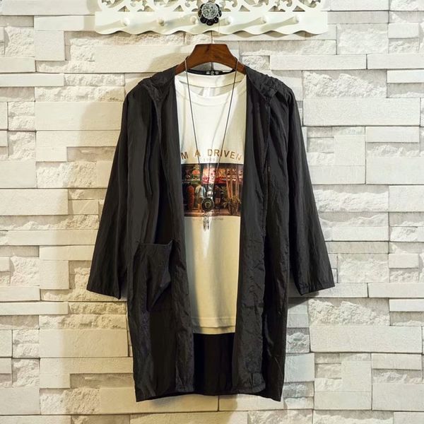 ris8n trendy summer new mid-length clothing men's fashion solid clothes windbreaker sunscreen clothes color hooded loose thin windbreak, Tan;black
ris8n trendy summer new mid-length clothing men's fashion solid clothes windbreaker sunscreen clothes color hooded loose thin windbreak, Tan;black