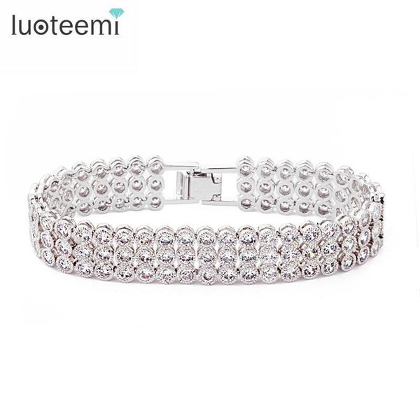 luoteemi fashion bracelet round cubic zirconia wide bracelet for women three row of cz stone wide bangles, Black
luoteemi fashion bracelet round cubic zirconia wide bracelet for women three row of cz stone wide bangles, Black