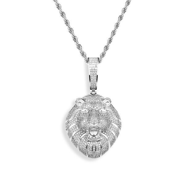 luxury bling zircon pendant necklaces street fashion 18k gold plated copper lion head hip hop mens necklaces, Silver
luxury bling zircon pendant necklaces street fashion 18k gold plated copper lion head hip hop mens necklaces, Silver