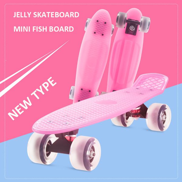 skateboarding jelly pink 57*15cm non-slip skateboard fish board pvc wheels pp deck mini cruiser penny retro scooter pastel longboard men
skateboarding jelly pink 57*15cm non-slip skateboard fish board pvc wheels pp deck mini cruiser penny retro scooter pastel longboard men