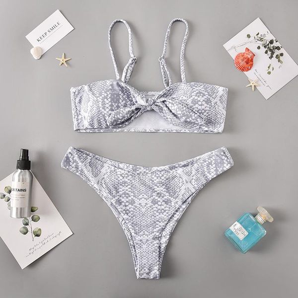 2020 new original bow sling swimsuit serpent print split swimsuit women's explosive two-piece bikini ssexyupper, White;black
2020 new original bow sling swimsuit serpent print split swimsuit women's explosive two-piece bikini ssexyupper, White;black