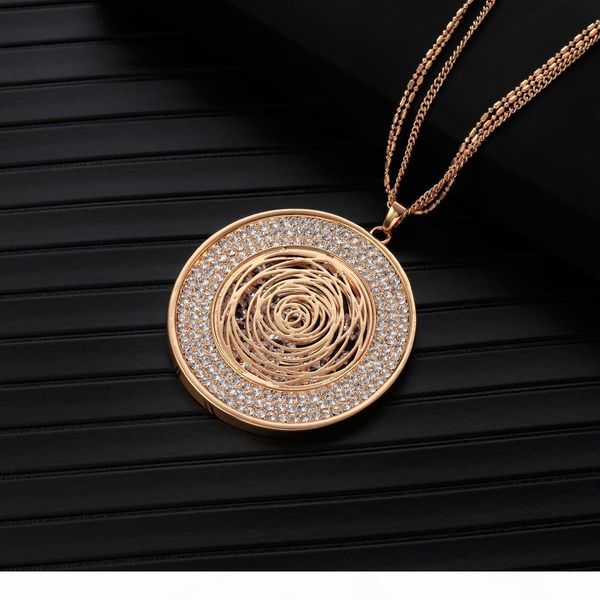 full clear crystal round necklaces & pendants gold hollow long chains sweater necklace women statement jewelry dropshipping 2019, Silver
full clear crystal round necklaces & pendants gold hollow long chains sweater necklace women statement jewelry dropshipping 2019, Silver