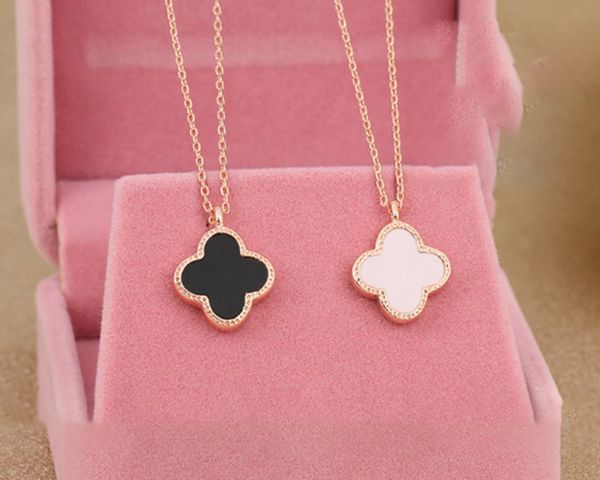 elegant style fashion luxury jewelry a clover titanium steel pendants 18k rose gold necklace versatile temperament trendy jewelry for women, Black
elegant style fashion luxury jewelry a clover titanium steel pendants 18k rose gold necklace versatile temperament trendy jewelry for women, Black