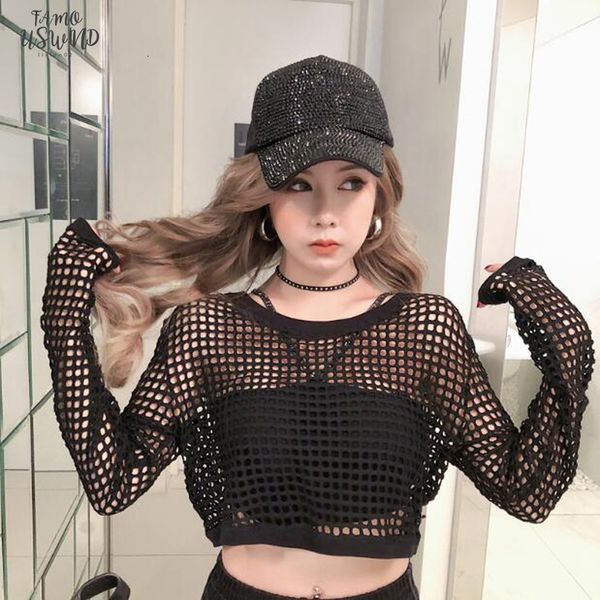 t shirts women short length hollow out long sleeve mesh fabric women tees loose women t shirt, White
t shirts women short length hollow out long sleeve mesh fabric women tees loose women t shirt, White