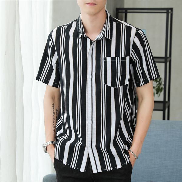 new sale linen shirts men's fashion summer striped cotton linen short sleeve shirt men holiday turn-down collar dress shirt male, White;black
new sale linen shirts men's fashion summer striped cotton linen short sleeve shirt men holiday turn-down collar dress shirt male, White;black